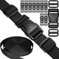 1 inch Straps and Buckles Set: 12 Yard Nylon Webbing Strap 1" Wide, 10 Pack by HISUNTEC