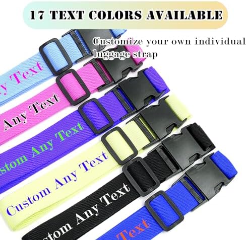 Personalized Luggage Straps, Custom Adjustable Suitcase Belt Embroidered - Image 5