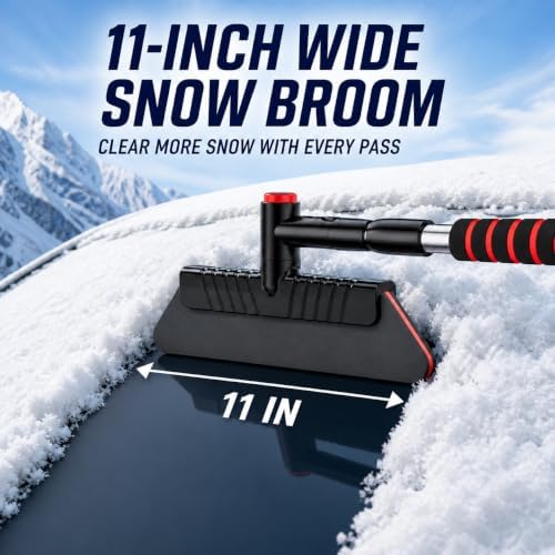 Snow Brush and Ice Scraper for Car, 3-in-1 29.5-Inch Telescoping Removal Tool - Image 2
