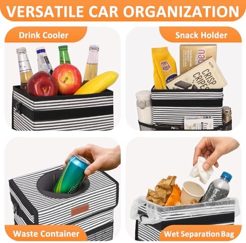 Vankor Car Trash Can with Lid Leak Proof Car Accessories - Image 6