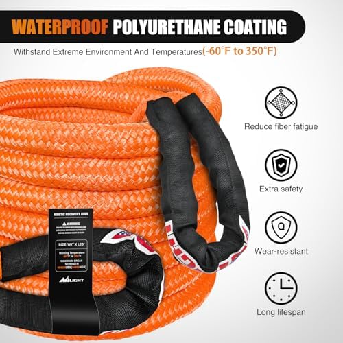 Nilight 1in x 20ft Kinetic Recovery Rope - Image 4