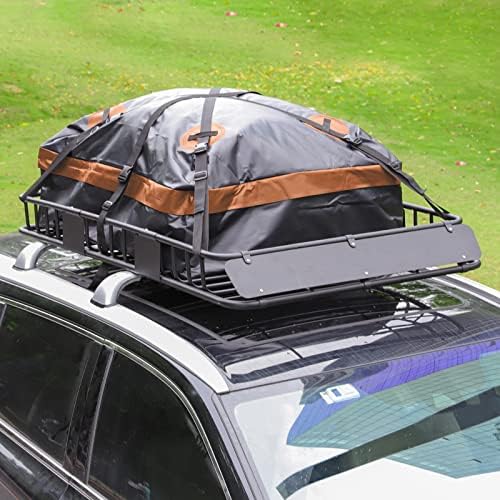 WEIZE Roof Rack Carrier Basket Universal Rooftop 54" x 34" x 6" + Waterproof Bag - Image 7