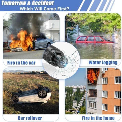 4 Pack Safe Hammer Glass Breaker Underwater, 2-in-1 Car Safety Hammer Window - Image 5