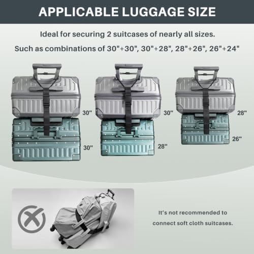 Vigorport Luggage Straps for Suitcases, Adjustable Elastic Tick Rope - Image 5