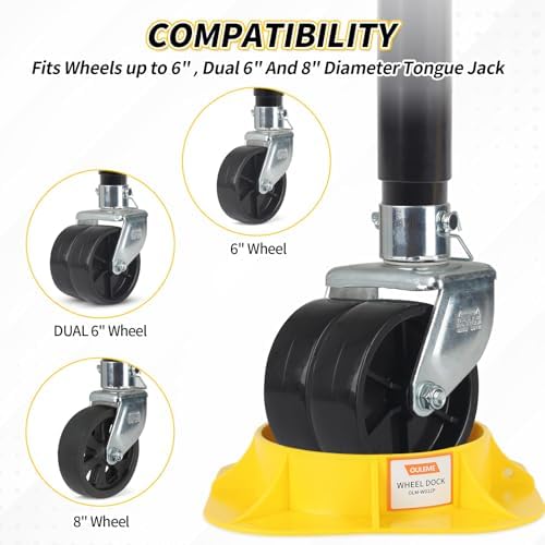 OULEME Trailer Jack Wheel Dock, Tongue Jack Wheel Chock - Image 3