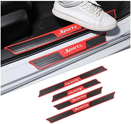 4PCS Car Door Sill Plate Protectors, Auto Door Entry Guards Sill Scuff Cover by Unknown