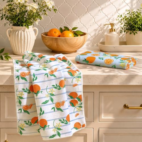 Homaxy Large Waffle Weave Kitchen Towels 2 Pack by Homaxy
