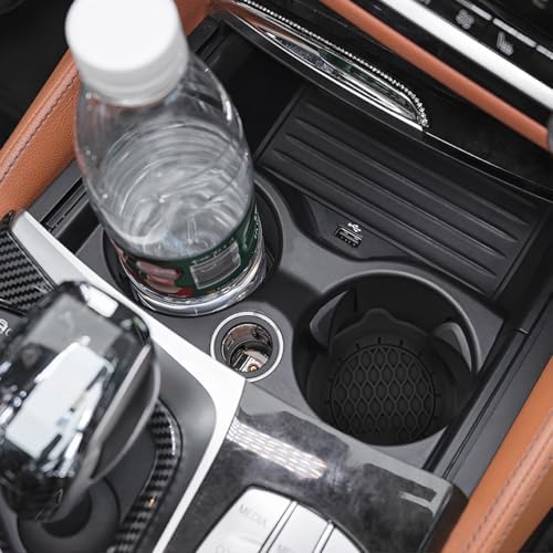 Zpana 4PCS 3.15 Inch Car Cup Holder Coasters Silicone Non-Slip Black - Image 4