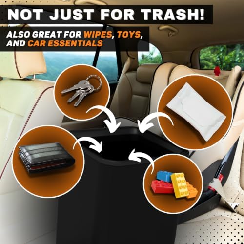 Car Trash Can, 0.8 Gallon Medium Car Garbage Bin - Image 6