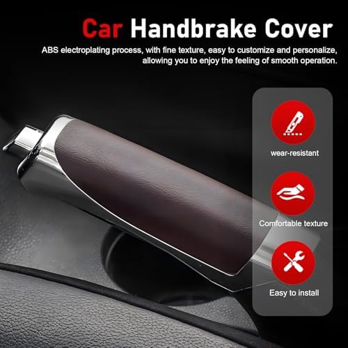 Car Handbrake Cover, ABS Anti-scratch Electroplating Decor Protective Cover - Image 3