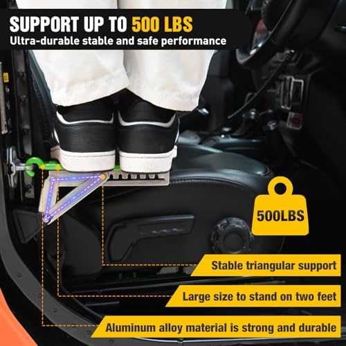 Nilight Car Door Step Universal Aluminum Latch Step - Image 2