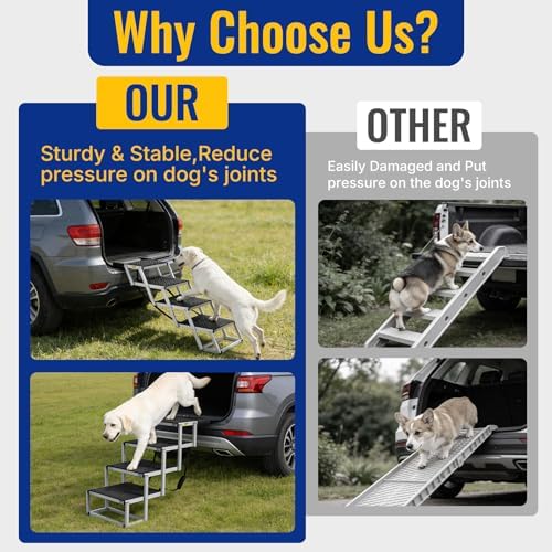 Foldable Dog Stairs for Car, Non-Slip Ramp for SUV, 250 lbs - Image 6
