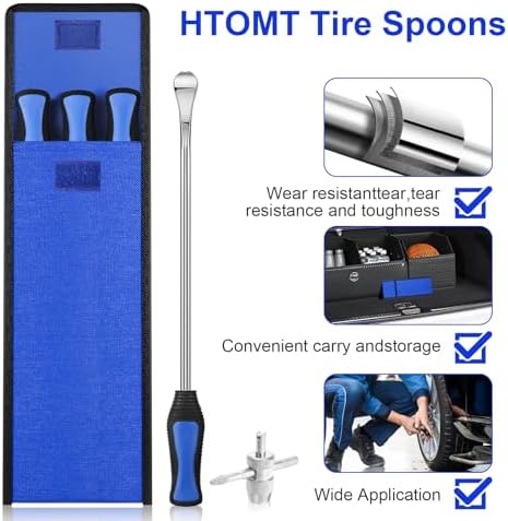 HTOMT 14.5" Tire Spoon Kit, Motorcycle Tire Changer Tire Removal Tool - Image 3