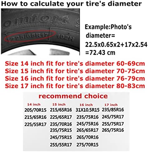 Abstract Moon Spare Tire Cover Mountain Tree Waterproof Dust-Proof Universal - Image 6