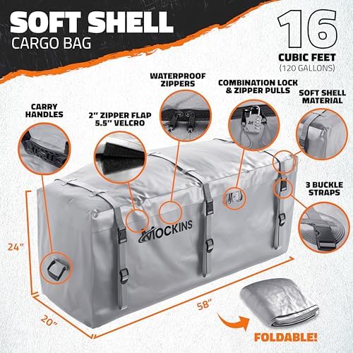Mockins 500 Lbs. Capacity Folding Luggage Rack - Image 3