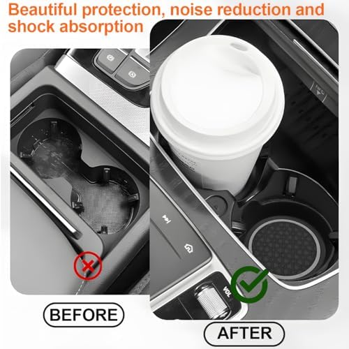 HZEL 4PCS 2.75 Inch PVC Car Cup Holder Coasters - Image 4