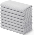 Homaxy 100% Cotton Waffle Weave Kitchen Towels, 8 Pack, Light Grey by Homaxy