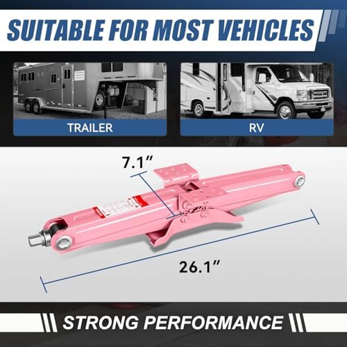 Auto Dynasty 2Pcs Scissor Jack, 2.5 Ton RV Travel Trailer Stabilizer Leveling - Image 4