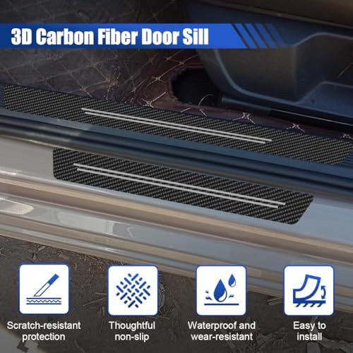 4PCS Car Door Sill Protector, Anti-Scratch Door Edge Guard - Image 3