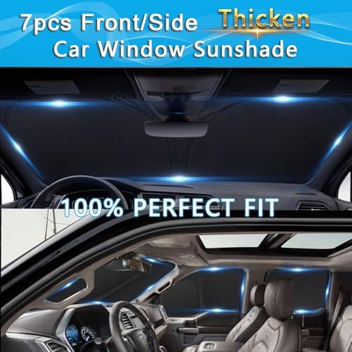 KMF 7pcs Thicken Sun Shades for Tesla Model 3 Accessories 2018-2024, Car Window - Image 4