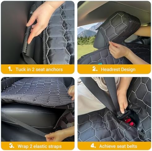 Meginc Dog Car Seat Covers for Model 3, Rear Seat Protector for Dogs &Kid - Image 4