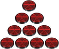 10 Pack 2.36inch Safety Reflectors Red Round Self-Adhesive Reflectors by FajerminArt