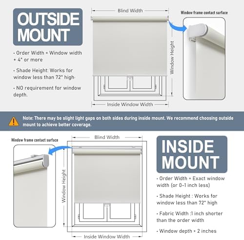 AOSKY Custom Blackout Cordless Roller Shade - Image 6