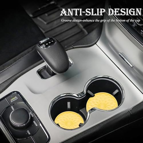 2 Pack Silicone Car Cup Holder Coaster – 2.75 Inch Non-Slip Drink Mat, - Image 3