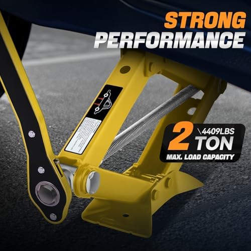 Auto Dynasty Scissor Jack, 2 Ton Portable Car Lift Jack, Quick Lift Car Tire - Image 2