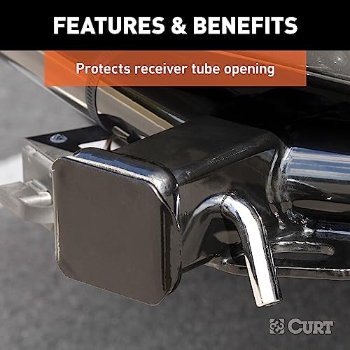 CURT 22750 Black Steel Trailer Hitch Cover, Fits 2-Inch Receiver - Image 3