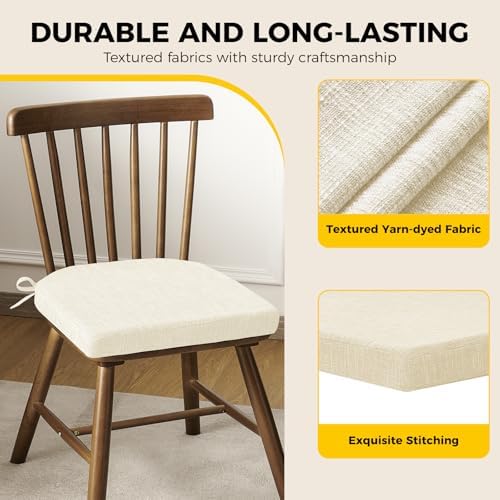 downluxe Indoor Chair Cushions for Dining Chairs, Foam Kitchen Chair Pads - Image 6
