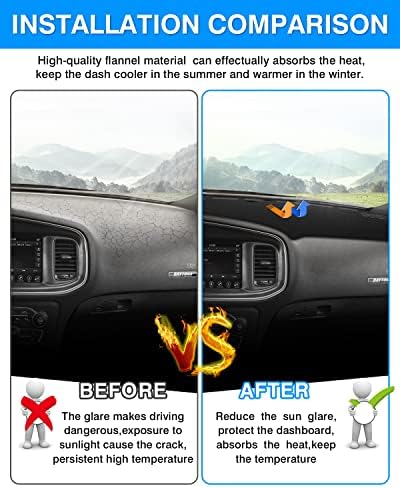 Autorder Dashboard Cover Mat for 2011-2023 Dodge Charger Accessories Dash Cover - Image 3