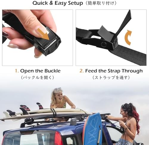 TRIWONDER Tie Down Straps, Lashing Straps Nylon Webbing, Cam Buckle Adjustable - Image 4