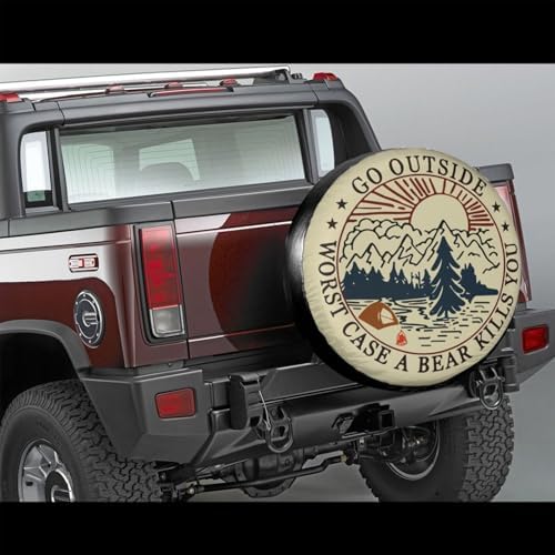 Go Outside Worst Case A Bear Kill You Spare Tire Cover Weatherproof Wheel - Image 2