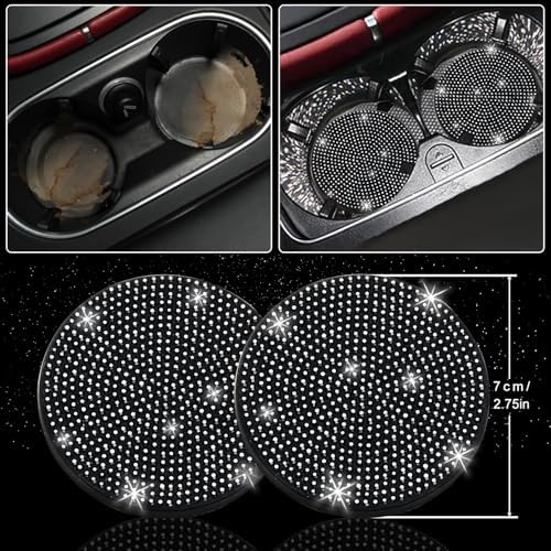 NBTEPEM 27 PCs Black Bling Car Accessories Set - Image 7