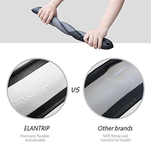 Elantrip Sport Leather Steering Wheel Cover 14 1/2 inch to 15 inch Universal - Image 5