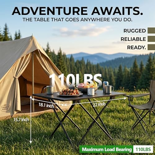 Folding Small Camping Table, Portable Aluminum Camp Table - Image 3