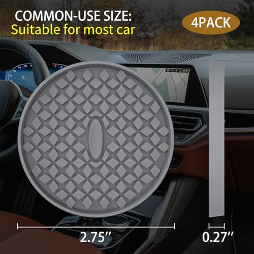 ME.FAN Car Cup Coasters Silicone Car Coasters/Cup Mats, Non-Slip Recessed Car - Image 3