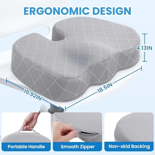 TushGuard Memory Foam Office Chair Seat Cushion - Image 2