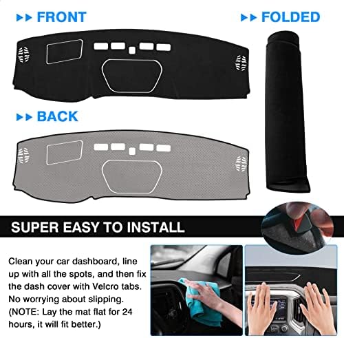 Autorder Dashboard Cover Mat for 2019-2025 Chevy Silverado 1500 2500HD - Image 5