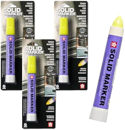 Sakura Solid Paint Markers, Fluorescent Lemon, 3 Pack by SakuraSolidMarker