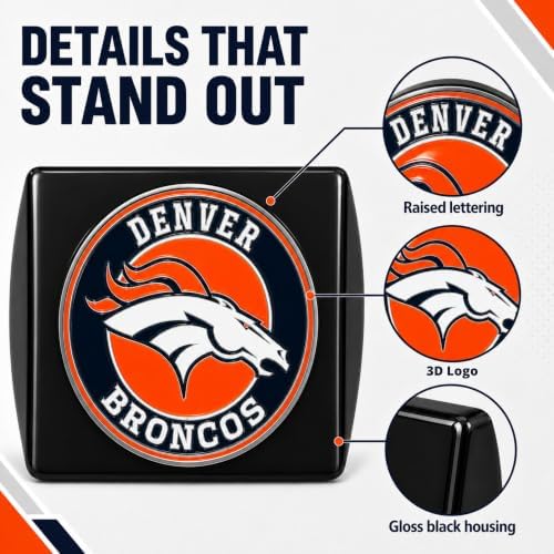 Denver Broncos Trailer Hitch Cover - Image 4