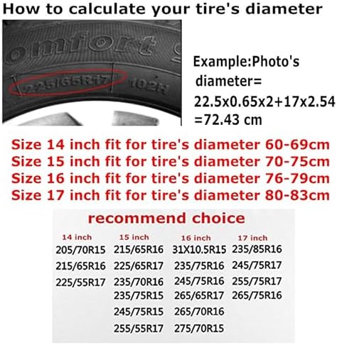 Blue Gold Spare Tire Cover Mountain Tree Star Wheel Cover 17 Inch - Image 3