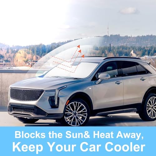 Windshield Sun Shade for 2019-2025 Cadillac XT4 Accessories - Image 6