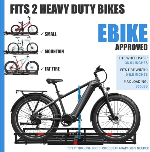 Hitch-Mount Bike Rack for Ebike Heavy-Duty - Image 3