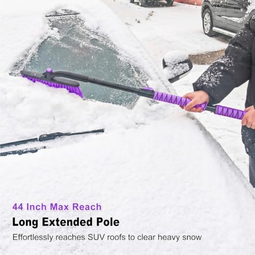 HEEYA 44 Inch Snow Brush for SUV, Ice Scraper for Car Windshield Window - Image 2