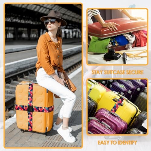 4 Pack Luggage Straps for Suitcases Adjustable Luggage Belt Suitcase Strap - Image 6