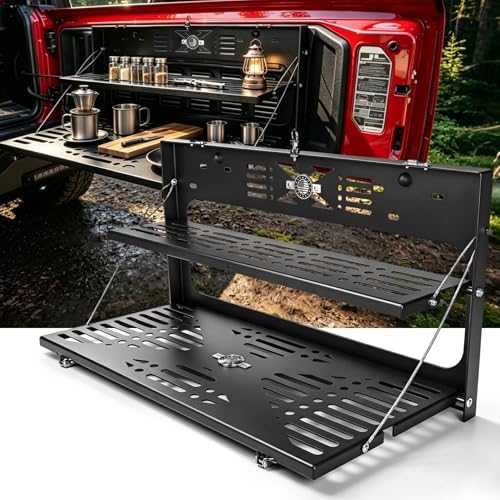 2-Tier Tailgate Table for Jeep Wrangler JK JL JLU 07-24 by OFFROADGAMERS