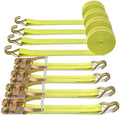 Ratchet Tie Down Straps 4-Pack Heavy Duty 2" x 27' by Autofonder