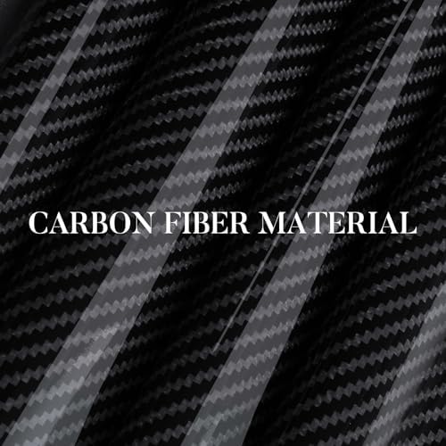 Carbon Fiber Steering Wheel Cover Universal 3pcs Protector Glossy Black - Image 2